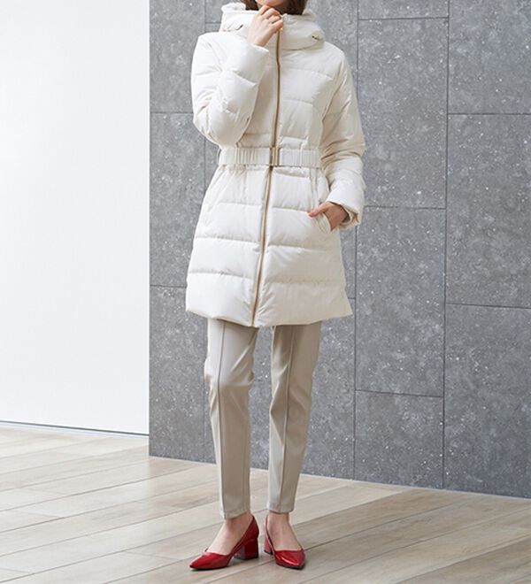 RANAN（ラナン）の「暖かファーフード使いすっきりダウンコート（ダウンコート・ジャケット・ベスト）」｜詳細画像