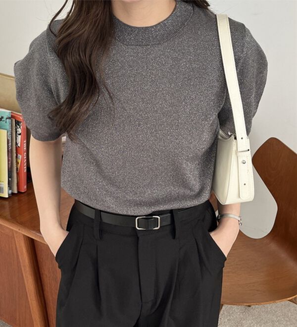 GeeRA（ジーラ）の「ラメパフスリーブニット（ニット・セーター）」｜詳細画像