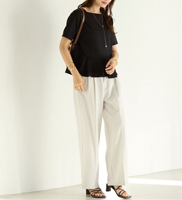 alotta（アロッタ）の「スクエアネックティアードトップス（カットソー）」｜詳細画像