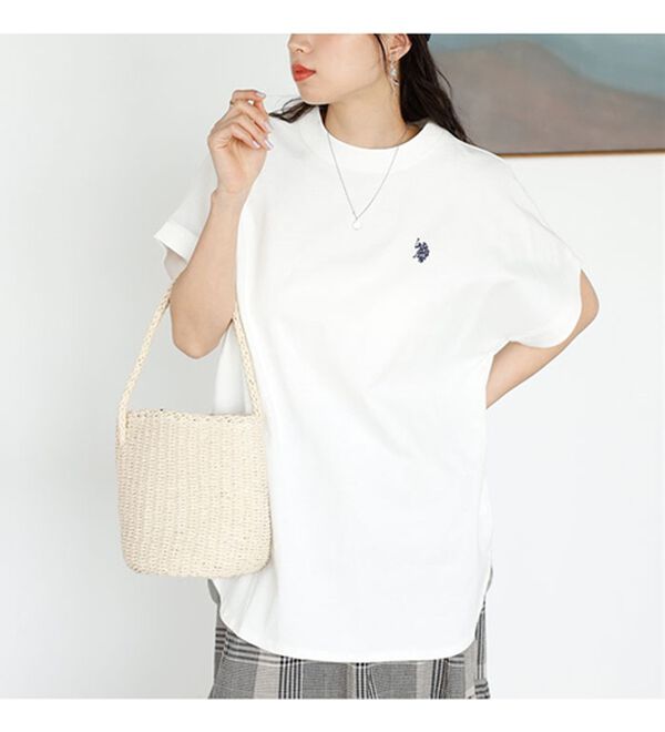 GeeRA（ジーラ）の「【新色追加】【ＵＳ．ＰＯＬＯ．ＡＳＳＮ】綿100％フレンチスリーブＴシャツ（Tシャツ）」｜詳細画像