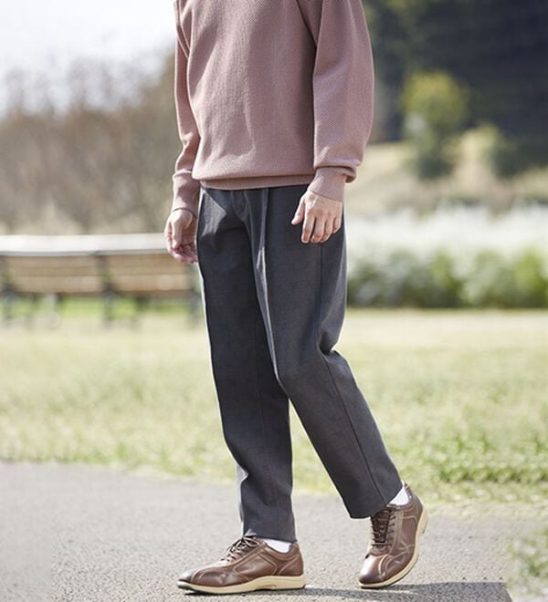 「快適上品プレミアムジャージスラックス（メンズフルレングスパンツ）」｜詳細画像