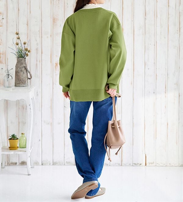 BELLUNA（ベルーナ）の「洗える！軽い！配色使いニットカーディガン（ニットカーディガン）」｜詳細画像