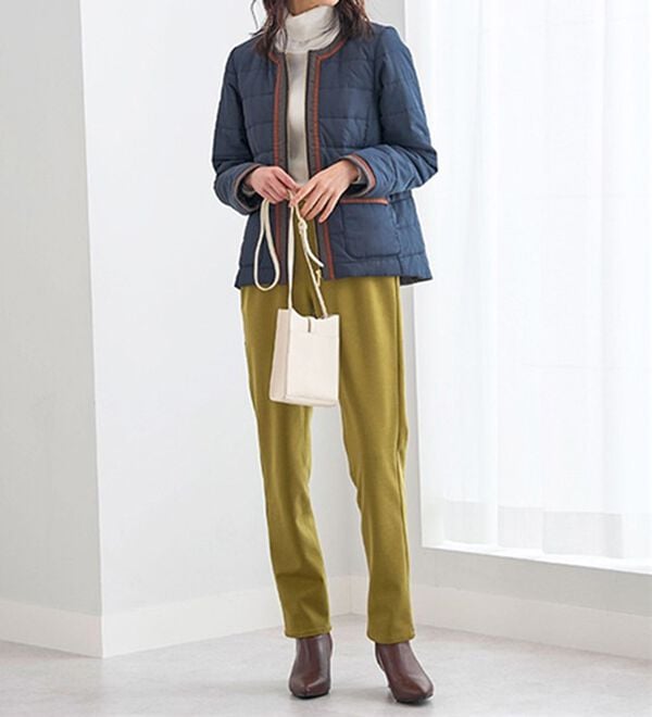 BELLUNA（ベルーナ）の「防風&times;ストレッチ素材ストレートパンツ（フルレングスパンツ）」｜詳細画像