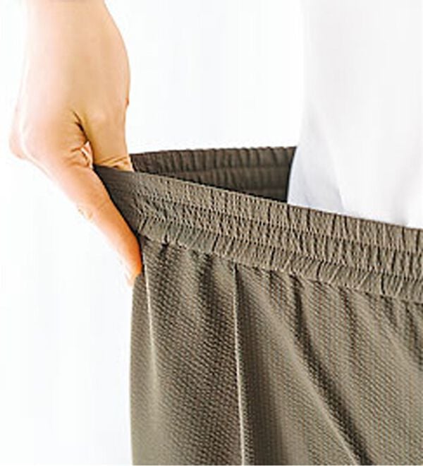 BELLUNA（ベルーナ）の「エアリーサッカー素材ワイドパンツ（ワイドパンツ・ガウチョ）」｜詳細画像