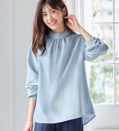 alotta（アロッタ）の「フリル衿ギャザーブラウス（ブラウス）」