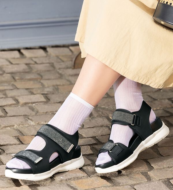 ルフラン（ルフラン）の「ラメ入りゴムが素敵なスポーツサンダル（サンダル・ミュール）」｜詳細画像