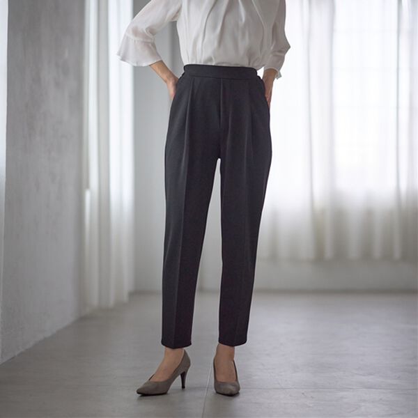 GeeRA（ジーラ）の「【２点セット】ニットツイードペプラムジャケットセットアップスーツ（パンツスーツ）」｜詳細画像