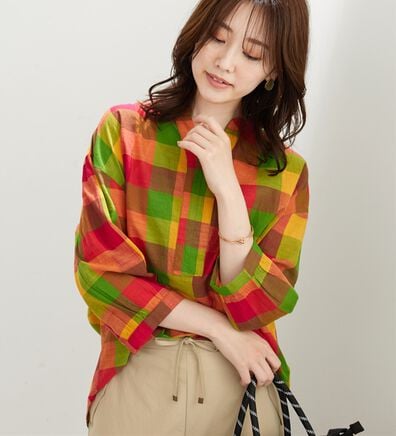 BELLUNA（ベルーナ）の「<INDIA>チェック柄チュニック（チュニック）」
