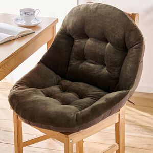 「ふかふかチェアクッション（クッション・クッションカバー）」｜ブラウン