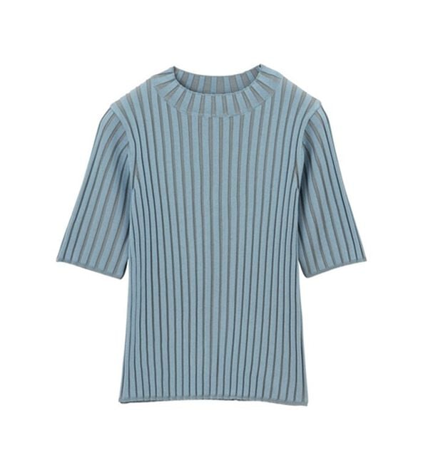 GeeRA（ジーラ）の「配色リブハイネックニット（ニット・セーター）」｜詳細画像