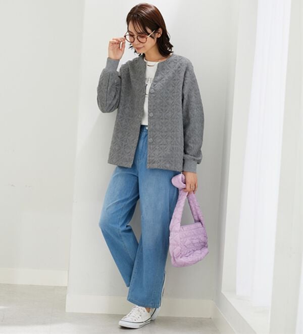 BELLUNA（ベルーナ）の「幾何柄ジャカード素材カーディガン（その他カーディガン）」｜詳細画像