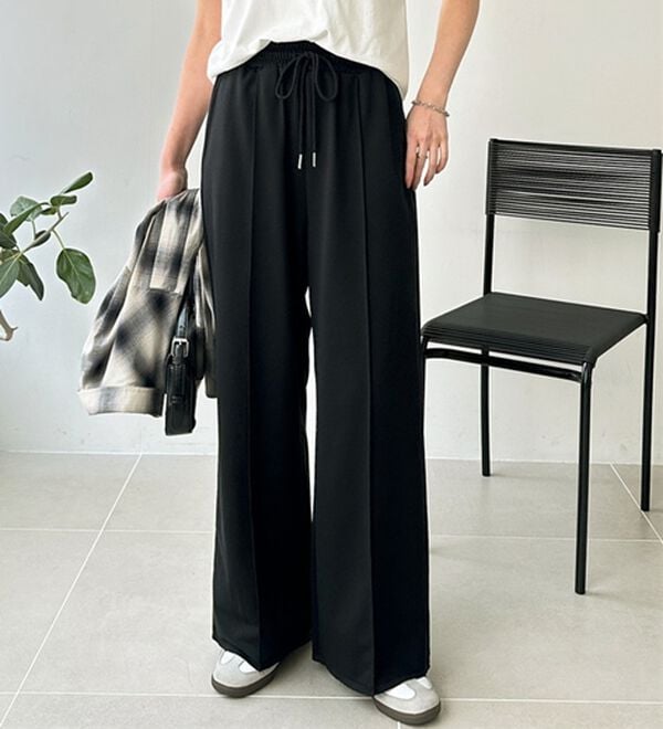 GeeRA（ジーラ）の「とろみイージーワイドピンタックパンツ（フルレングスパンツ）」｜詳細画像