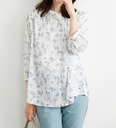 BELLUNA（ベルーナ）の「綿100％ギャザーデザインブラウス（ブラウス）」