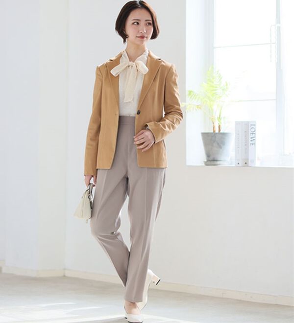 A HAPPY MARILYN（アハッピーマリリン）の「【Ｌ～６Ｌ】Ｒｉｎ 低身長さん高身長さん対応 私サイズで綺麗が叶う 選べる身長別 スラっと美脚ストレッチテーパードパンツ（テーパードパンツ）」｜詳細画像