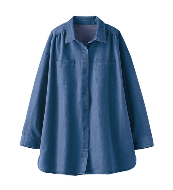 BELLUNA（ベルーナ）の「ポケット付デニムシャツチュニック（チュニック）」｜詳細画像
