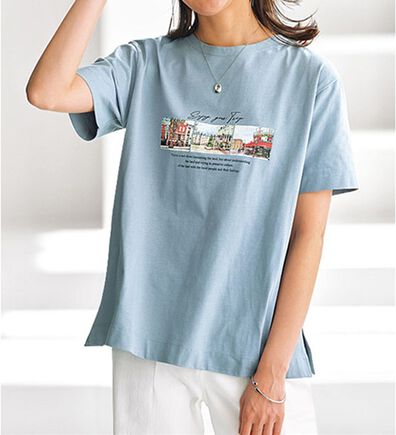 BELLUNA（ベルーナ）の「ヒンヤリ！綿１００％大人フォトプリントＴシャツ（Tシャツ）」