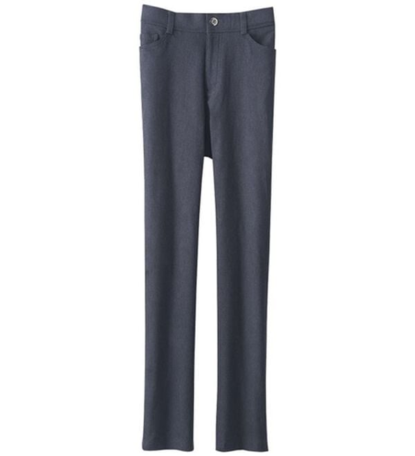 BELLUNA（ベルーナ）の「美脚ストレッチ裏起毛パンツ（フルレングスパンツ）」｜デニム調