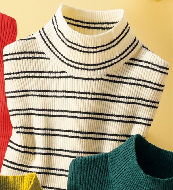 ルフラン（ルフラン）の「重ね着にぴったり！ミセスの為のリブニット（ニット・セーター）」｜ボーダー