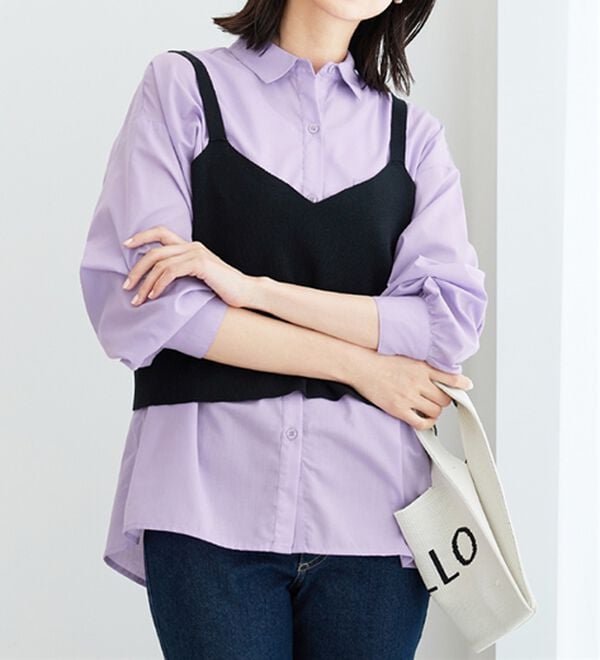 BELLUNA（ベルーナ）の「ベーシックデザインオーバーサイズシャツ（シャツ）」｜詳細画像