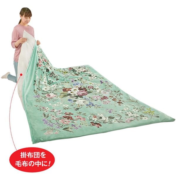「掛布団カバーになる蓄熱フランネル毛布（敷パッド）」｜詳細画像
