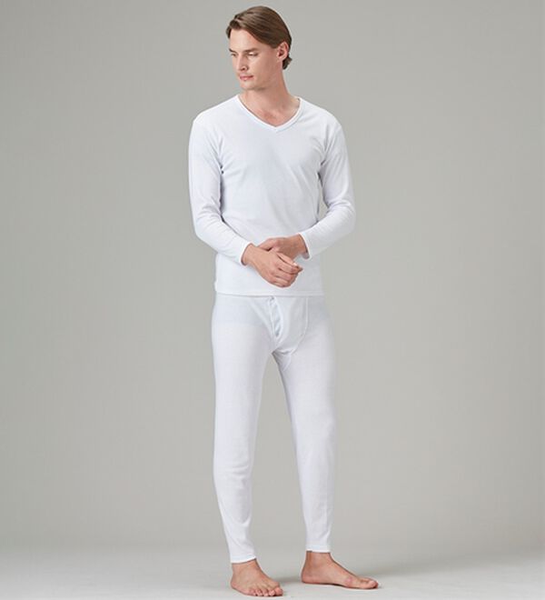 「【３色組】サーモケア（Ｒ）吸湿発熱綿混裏起毛インナー上下３色組（メンズ肌着・インナーウェア）」｜詳細画像