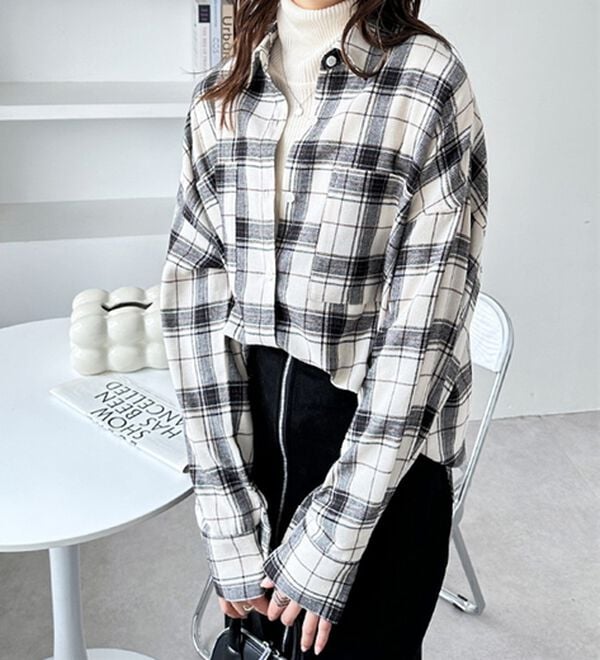 GeeRA（ジーラ）の「チェックロングシャツ（シャツ）」｜詳細画像