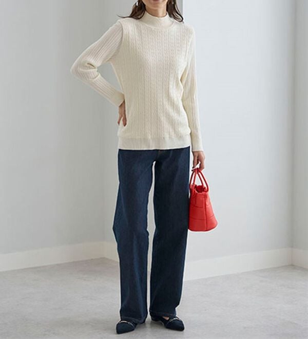 BELLUNA（ベルーナ）の「洗える！裏ベロアあったかセーター（ニット・セーター）」｜詳細画像