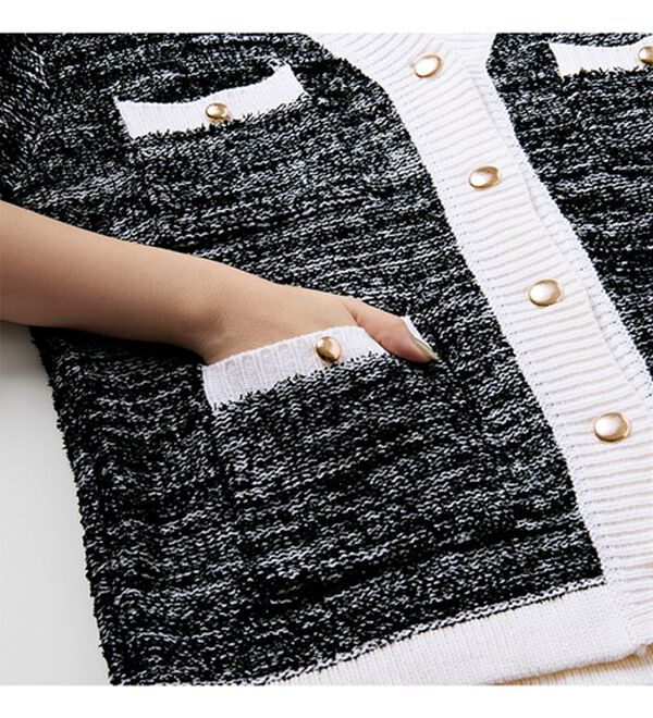 RANAN（ラナン）の「ツイード調ニットカーディガン（ニットカーディガン）」｜詳細画像