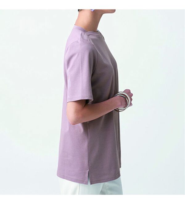 BELLUNA（ベルーナ）の「艶やか綿１００％シンプルプルオーバー（カットソー）」｜詳細画像