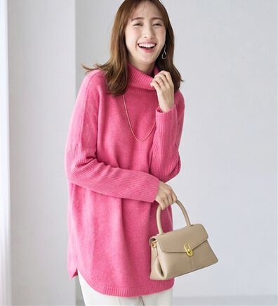 alotta（アロッタ）の「裾ラウンドタートルネックニットチュニック（チュニック）」
