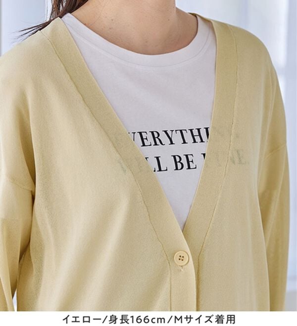 Viola e Viola（ヴィオラ エ ヴィオラ）の「Ｖネックサマーニットカーディガン（ニットカーディガン）」｜詳細画像