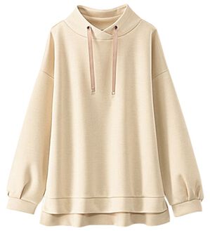 BELLUNA（ベルーナ）の「上品見えとろみワイドネックプルオーバー（カットソー）」｜アイボリー