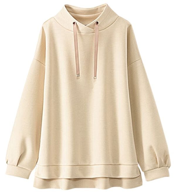 BELLUNA（ベルーナ）の「上品見えとろみワイドネックプルオーバー（カットソー）」｜アイボリー