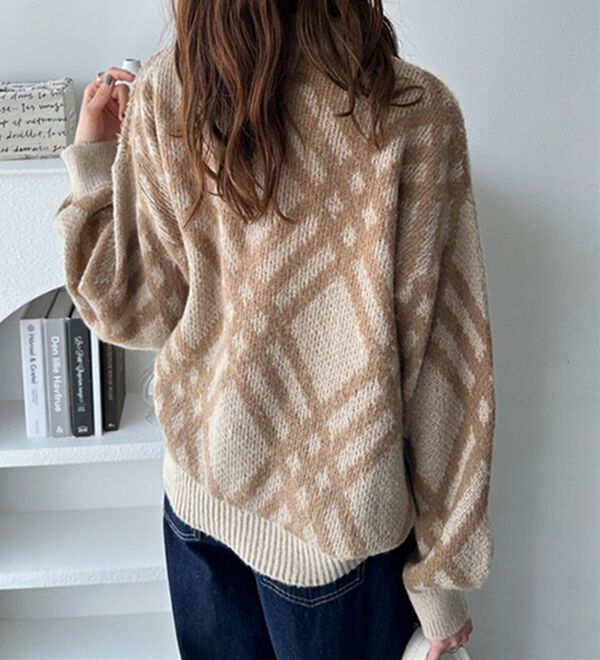 GeeRA（ジーラ）の「モヘアライクチェック柄ニットプルオーバー（ニット・セーター）」｜詳細画像