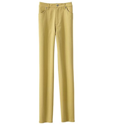 BELLUNA（ベルーナ）の「ヒンヤリ速乾！綿サテンストレッチカラーパンツ（フルレングスパンツ）」