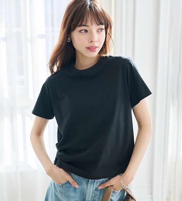 RANAN（ラナン）の「【5つの機能付】ひんやり着回し抜群ベーシックＴシャツ＜選べる着丈＞（Tシャツ）」｜詳細画像