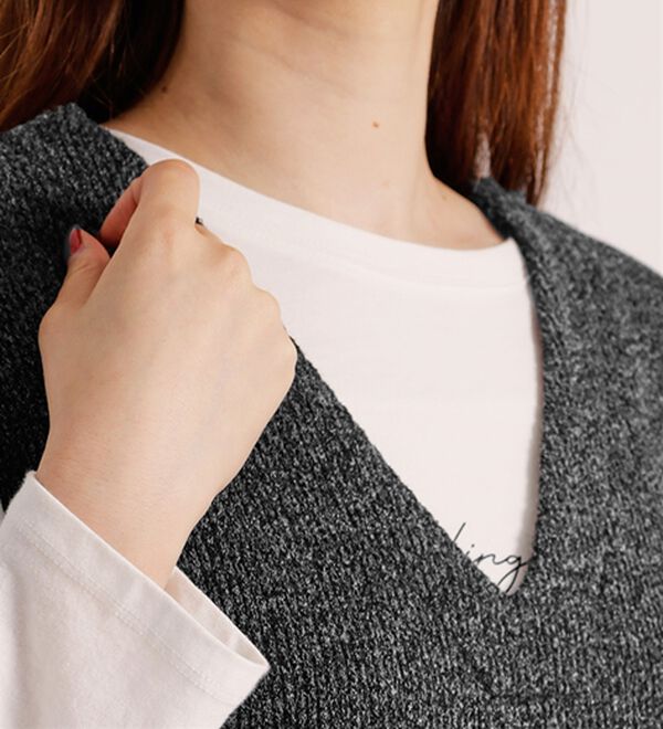 BELLUNA（ベルーナ）の「杢調素材ポケットデザインジャンパードレス（ジャンパースカート）」｜詳細画像