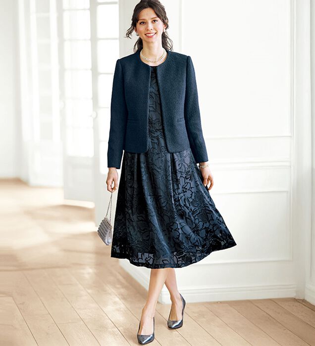 23号(23ABR)□上質*アンサンブルセットアップスーツ*ドットドビーJK