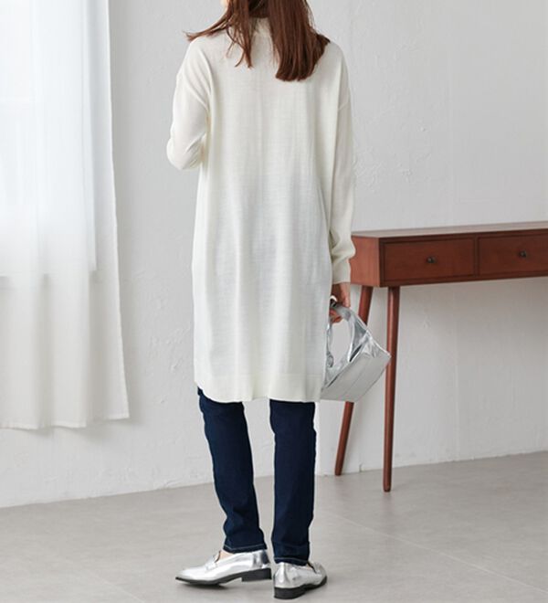 RANAN（ラナン）の「カシミヤタッチニットチュニックワンピース（チュニック）」｜詳細画像