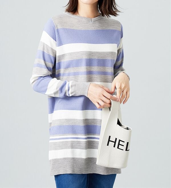 BELLUNA（ベルーナ）の「カシミヤタッチニットチュニック（チュニック）」｜詳細画像