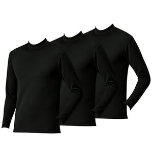 「【３枚組】抗菌・防臭！裏ボア極厚あったかインナー（メンズ肌着・インナーウェア）」｜ブラック3枚組