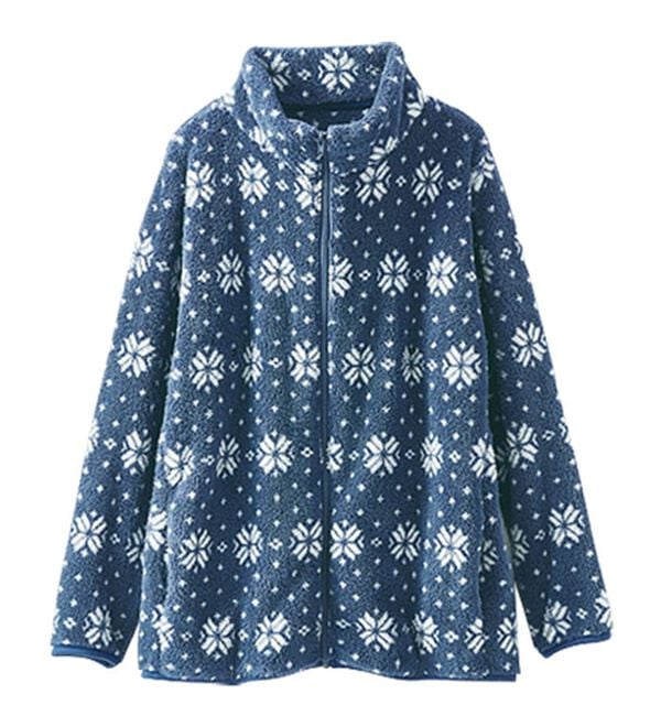 BELLUNA（ベルーナ）の「ふわふわファーフリースプリントジャケット（その他ジャケット）」｜詳細画像