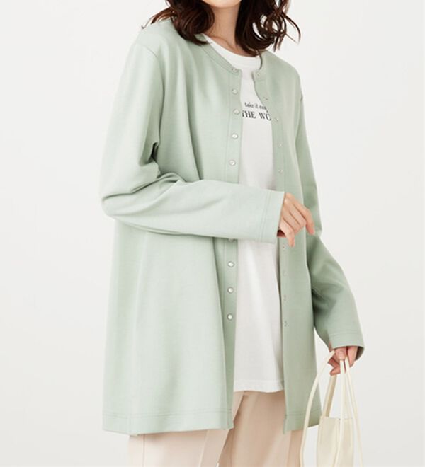 BELLUNA（ベルーナ）の「時短コーデ！ダンボール素材ロングカーデアンサンブル（アンサンブル）」｜詳細画像