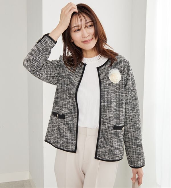 BELLUNA（ベルーナ）の「＜Ｃ／Ｓ＞ツイード調ジャケット（その他ジャケット）」｜詳細画像