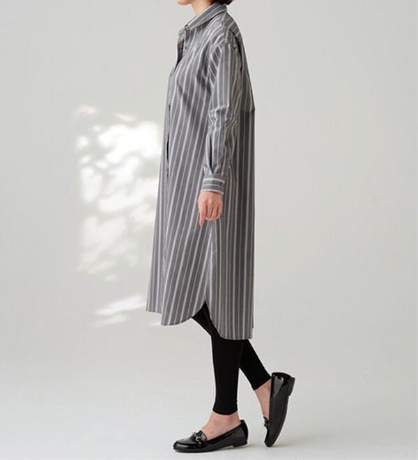 BELLUNA（ベルーナ）の「＜ＳＯＬＯＴＥＸ（Ｒ）＞ストレッチシャツワンピース（シャツワンピース）」｜詳細画像