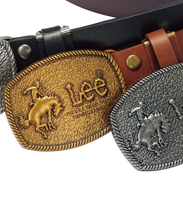「＜Ｌｅｅ＞トップバックルベルト（メンズベルト）」｜ブラウン