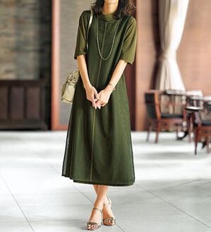 BELLUNA（ベルーナ）の「メッシュベスト付ロングワンピース（ロングワンピース）」｜詳細画像