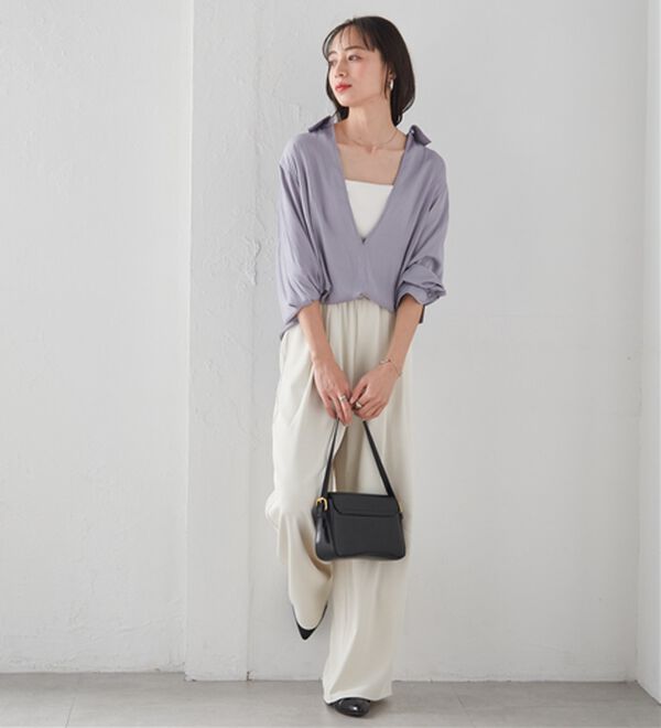 RANAN（ラナン）の「2WAYサテンスキッパーシャツ（シャツ）」｜詳細画像