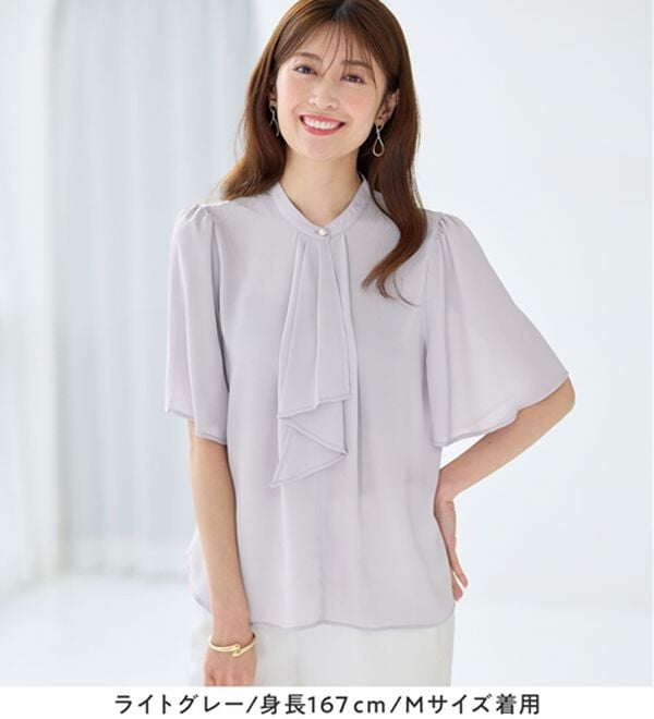 alotta（アロッタ）の「大人上品スカーフタイブラウス（ブラウス）」｜詳細画像