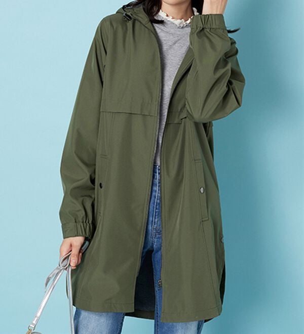 BELLUNA（ベルーナ）の「はっ水加工ボンディング素材ロング丈パーカー（ハーフコート）」｜詳細画像